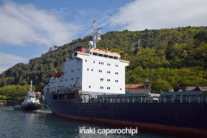 El Buque Captain Nihat entrando en el Puerto 